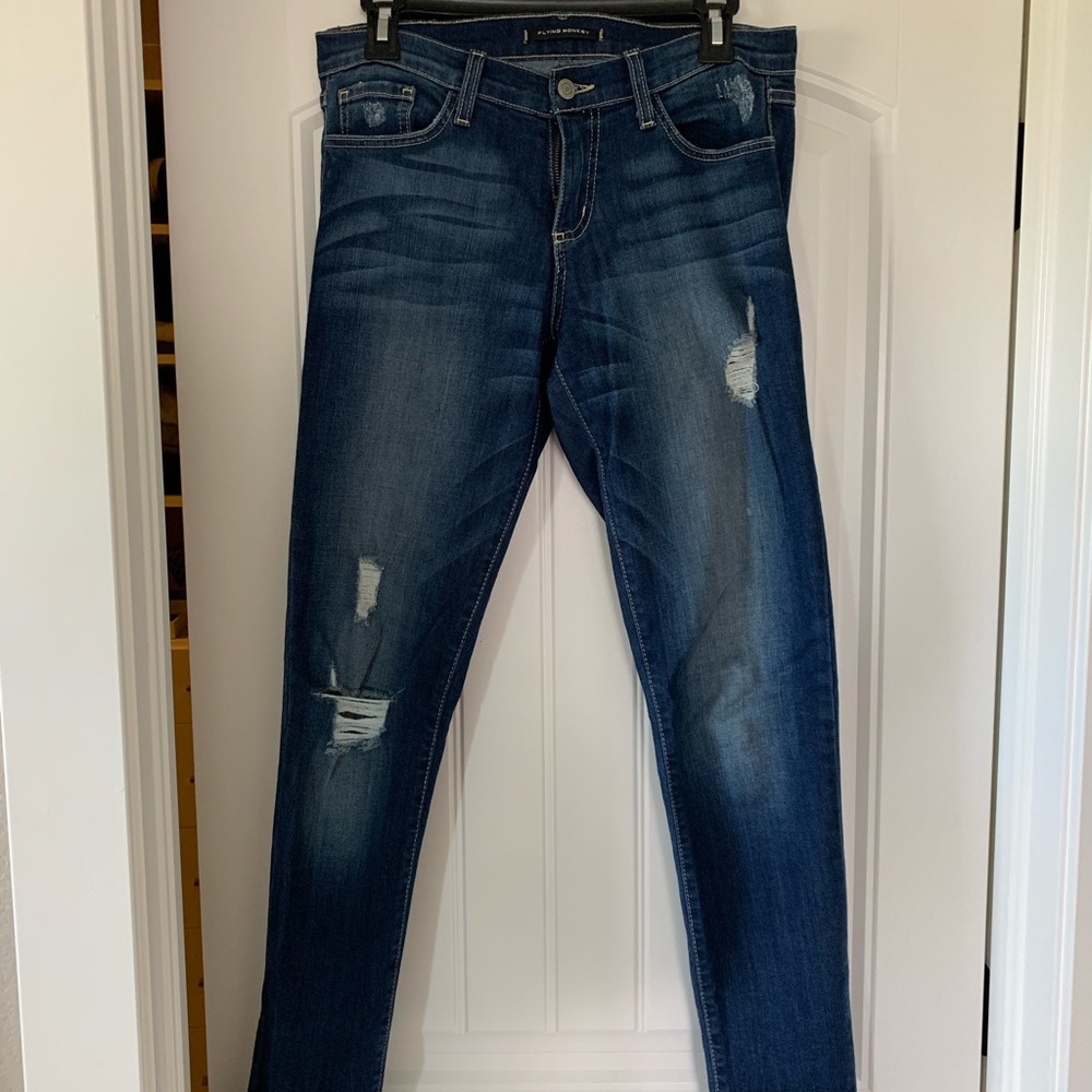 Flying Monkey distressed Jegging